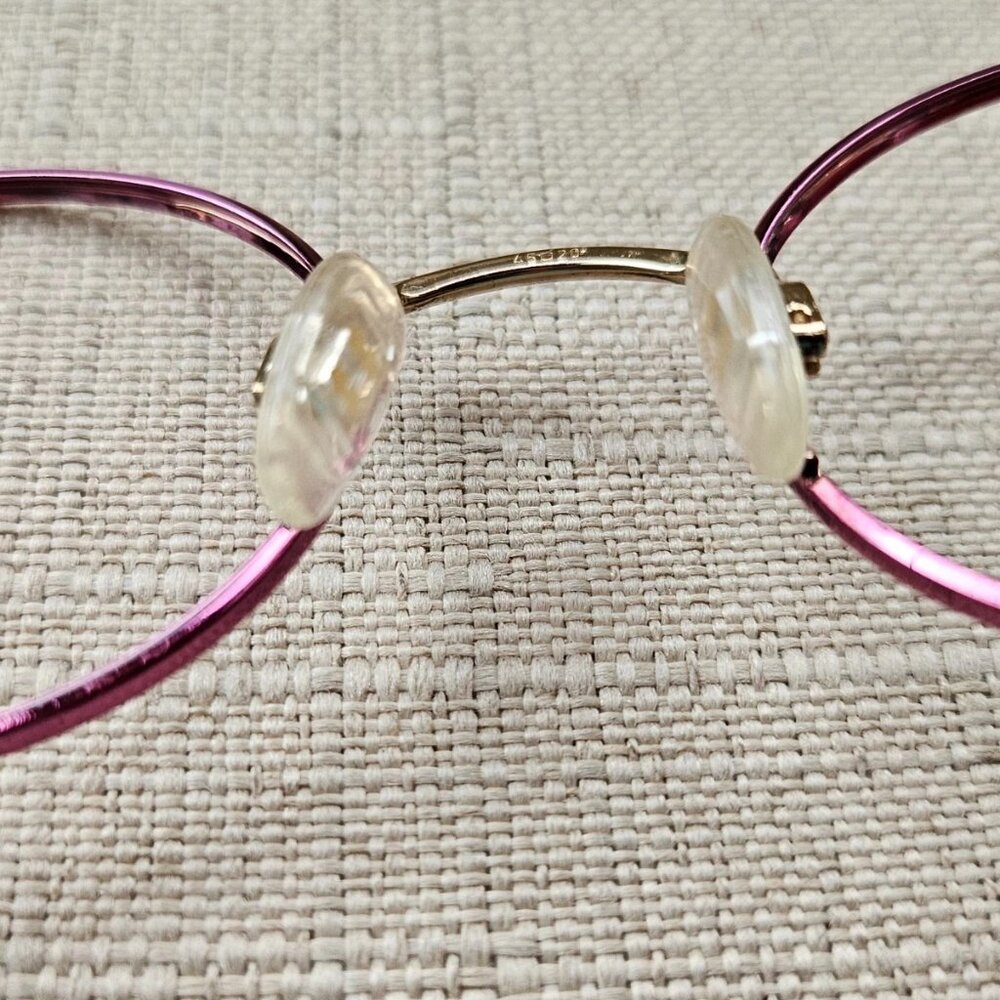 Luxottica Youth Girl Eyeglasses Frame GOLDELECTROPLATED Glasses Frame Italy - Picture 10 of 12